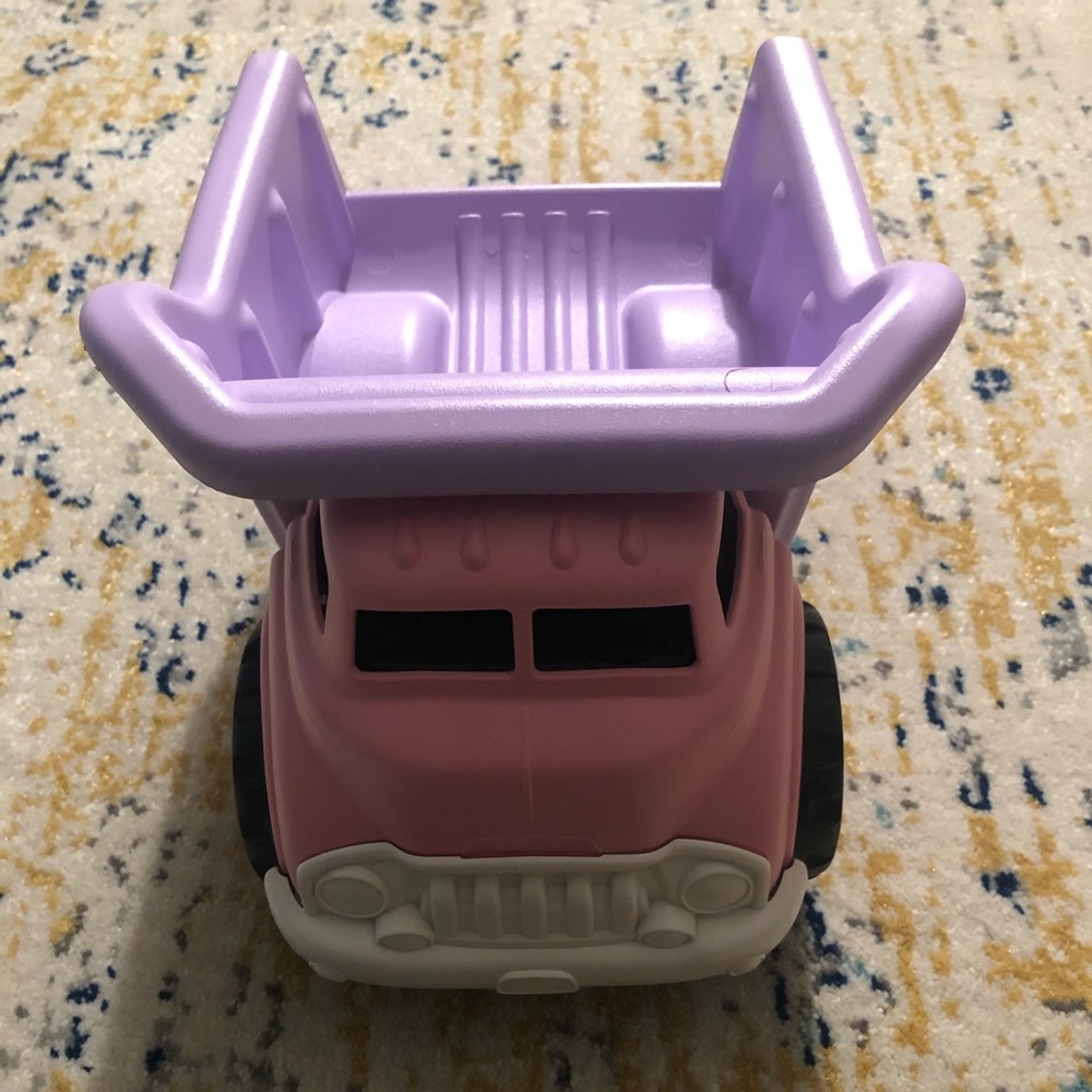 Purple dump truck